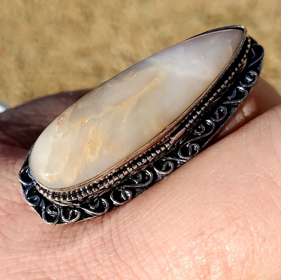 New Huge Botswana Agate 925 Silver Statement Ring. - Picture 13 of 16